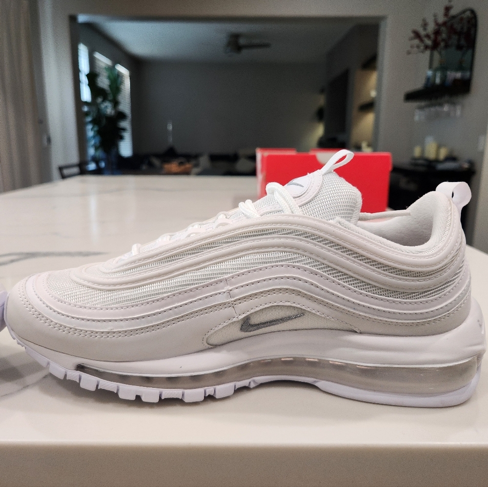 Nike Air Max 1997 triple white size 8 men's